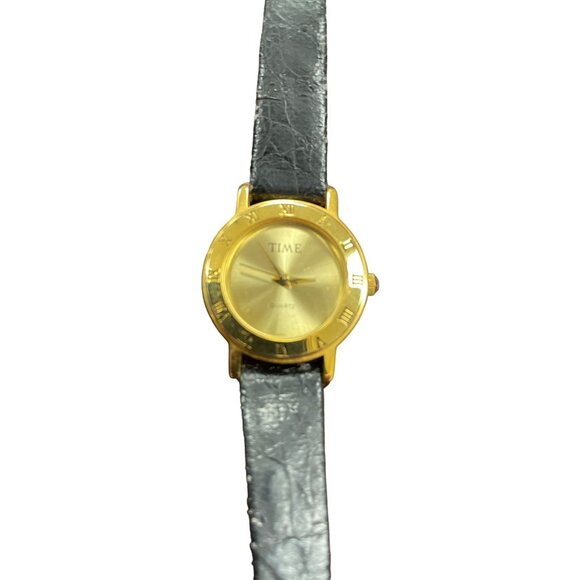 Time Magazine Women's Promo Watch with Black Leather Band SKU 1050 - Picture 2 of 4